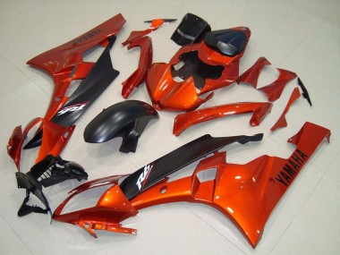 2006-2007 Orange Matte Black Yamaha YZF R6 Motorcycle Fairing