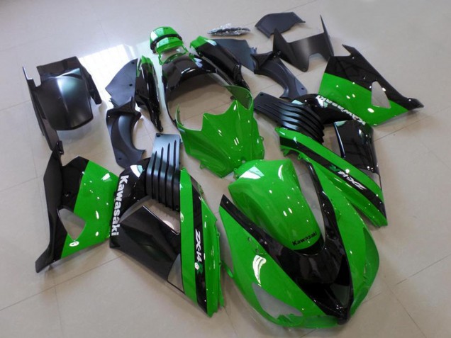 2006-2011 Green Glossy Black Kawasaki ZX14R ZZR1400 Motorcycle Fairings