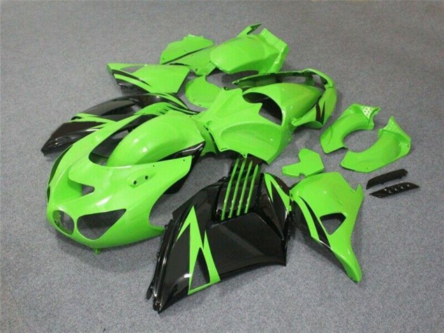 2006-2011 Green Glossy Black Kawasaki ZX14R ZZR1400 Motorcycle Fairing