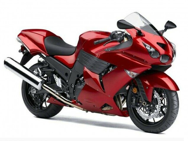2006-2011 Red Kawasaki ZX14R ZZR1400 Motorcycle Fairings