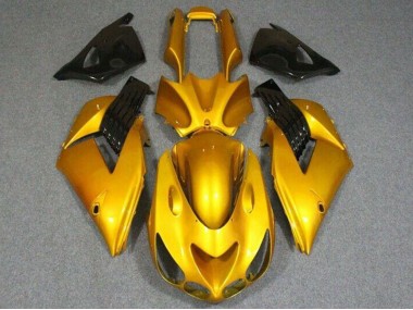 2006-2011 Gold Glossy Black Kawasaki ZX14R ZZR1400 Motorcycle Fairings