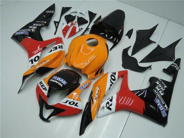 2007-2008 Orange White Red Glossy Black Repsol Honda CBR600RR Bike Fairings