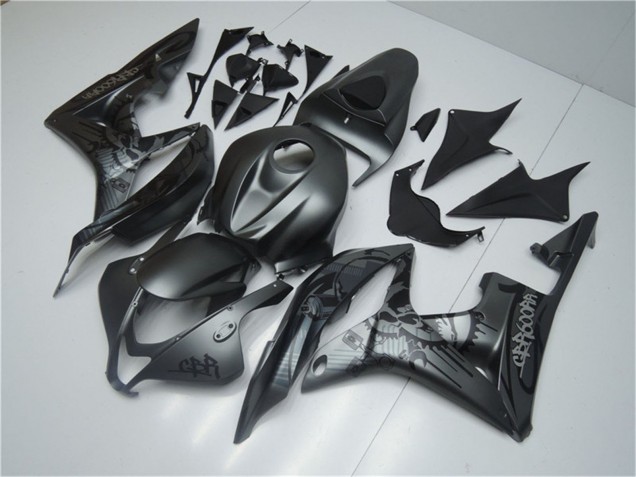 2007-2008 Matte Black Graffiti Honda CBR600RR Motorcycle Fairings