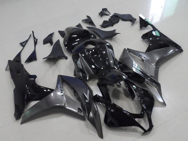 2007-2008 Grey Glossy Black Honda CBR600RR Motorcycle Fairings