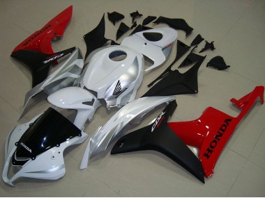 2007-2008 White Silver Red Glossy Black Honda CBR600RR Motorcycle Fairings