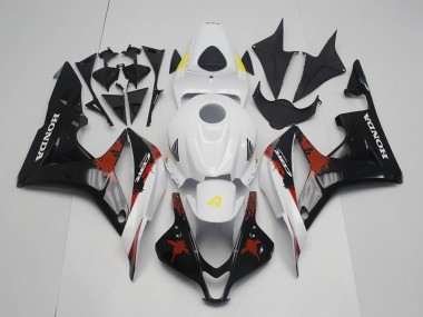 2007-2008 White Red Yellow Glossy Black Limited Edition Honda CBR600RR Motorcycle Fairings