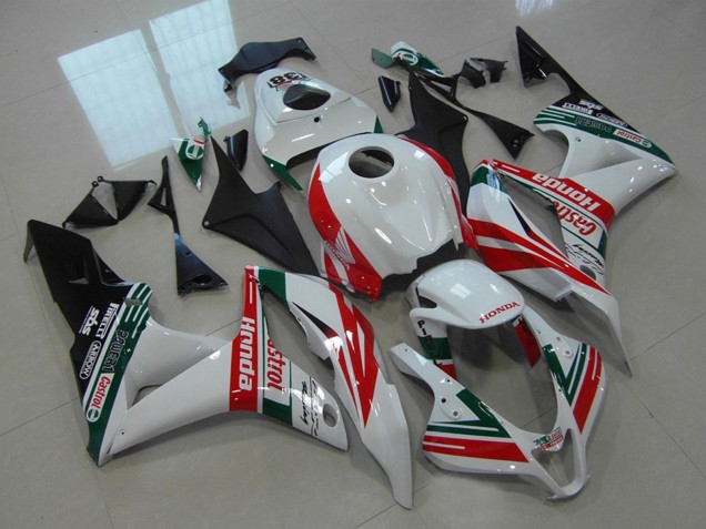 2007-2008 White Red Green Glossy Black Castrol 38 Honda CBR600RR Motorcycle Fairings