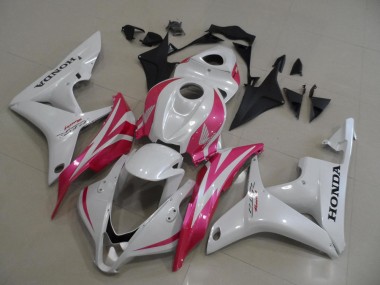 2007-2008 White Pink Honda CBR600RR Motorcycle Fairings