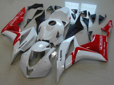 2007-2008 White Red Race Version Honda CBR600RR Motorcycle Fairings