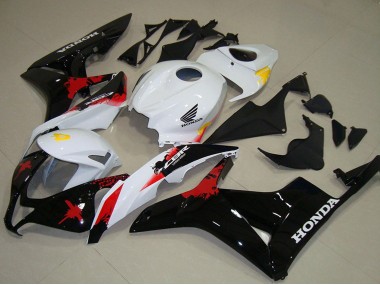 2007-2008 White Yellow Red Glossy Black Honda CBR600RR Motorcycle Fairings