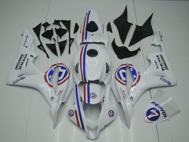 2007-2008 White Red Blue R Honda CBR600RR Motorcycle Fairings