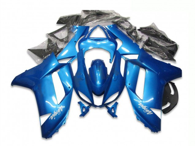 2007-2008 Blue Kawasaki ZX6R Motorcycle Fairing