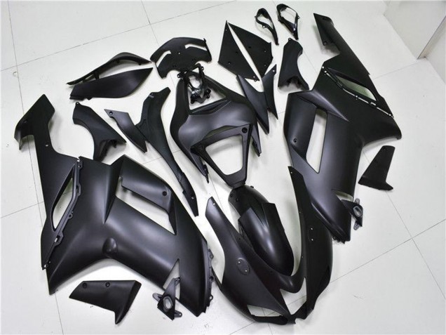 2007-2008 Matte Black Kawasaki ZX6R Motorcycle Fairings