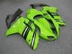 2007-2008 Green Black Kawasaki ZX6R Motorcycle Fairing Kits