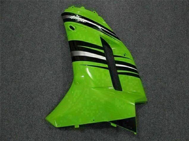 2007-2008 Green Black Kawasaki ZX6R Motorcycle Fairing Kits