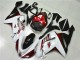 2007-2008 White Black Red Kawasaki ZX6R Motorcycle Fairings