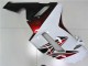 2007-2008 White Black Red Kawasaki ZX6R Motorcycle Fairings