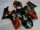 2007-2008 Black Orange Suzuki GSXR 1000 Motorcycle Fairings
