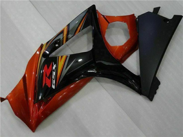 2007-2008 Black Orange Suzuki GSXR 1000 Motorcycle Fairings