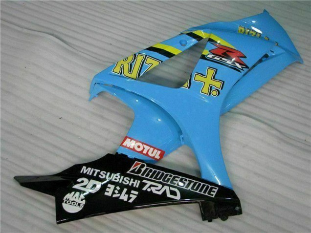 2007-2008 Blue Gold Black Rizla Suzuki GSXR 1000 Motorcycle Fairing Kits