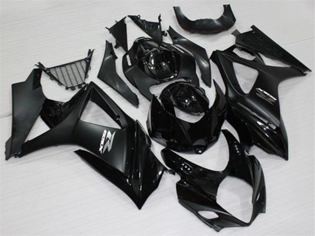 2007-2008 Glossy Black Matte Black White Suzuki GSXR 1000 Motorcycle Fairings
