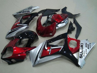 2007-2008 Red Silver Glossy Black Suzuki GSXR 1000 Motorcycle Fairing