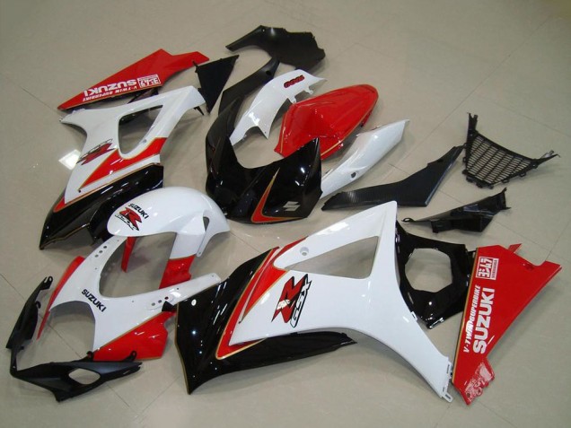 2007-2008 White Red Black Suzuki GSXR 1000 Motorcycle Fairing Kits