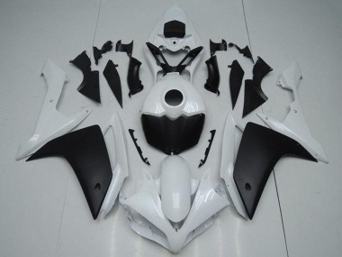 2007-2008 White Matte Black Yamaha YZF R1 Motorcycle Fairing