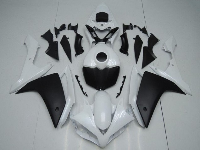 2007-2008 White Matte Black Yamaha YZF R1 Motorcycle Fairing