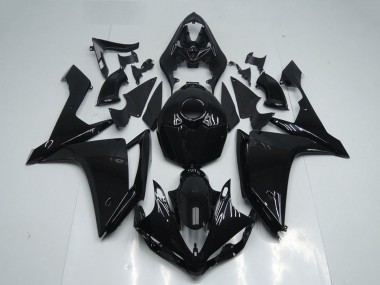 2007-2008 Glossy Black Yamaha YZF R1 Motorcycle Fairings