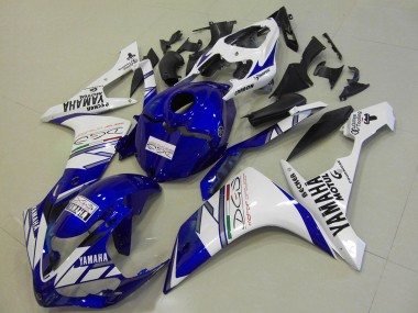 2007-2008 White Blue Becker Motul Yamaha YZF R1 Motorcycle Fairings