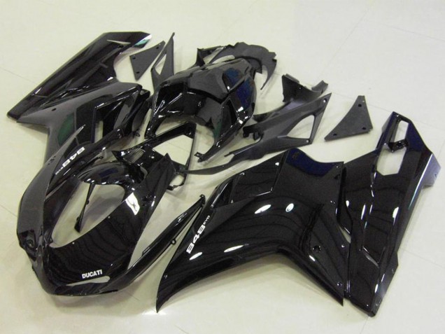 2007-2014 Glossy Black Ducati 848 Motorcycle Fairings