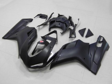 2007-2014 Matte Black Ducati 848 Motorcycle Fairings