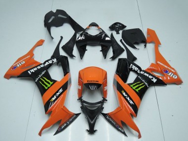2008-2010 Orange Black Green Monster Kawasaki ZX10R Motorcycle Fairings