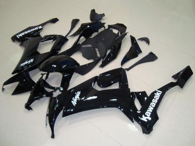 2008-2010 Glossy Black White Decal Kawasaki ZX10R Motorcycle Fairing