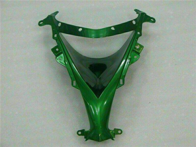 2008-2010 Glossy Black Green Flame Kawasaki ZX10R Motorcycle Fairings