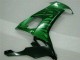 2008-2010 Glossy Black Green Flame Kawasaki ZX10R Motorcycle Fairings