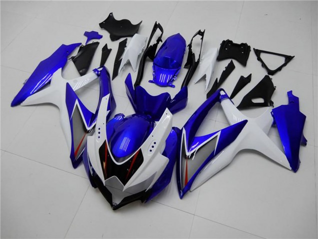 2008-2010 White Blue Black Red Line Suzuki GSXR 600/750 Motorcycle Fairings