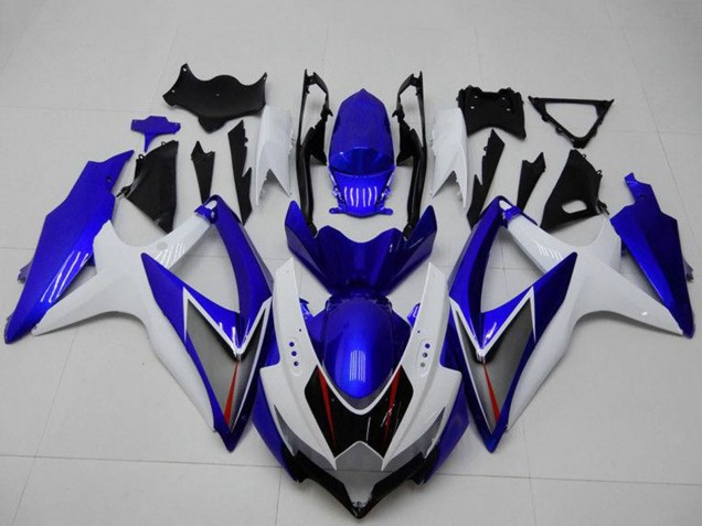 2008-2010 White Blue Black Red Line Suzuki GSXR 600/750 Motorcycle Fairings