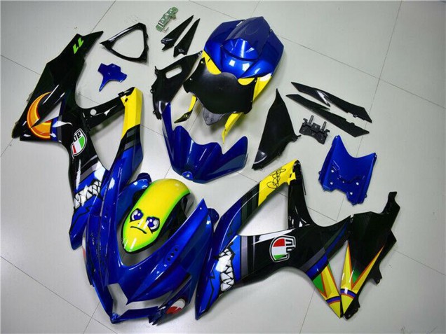 2008-2010 Blue Yellow Shark Suzuki GSXR 600/750 Motorcycle Fairings