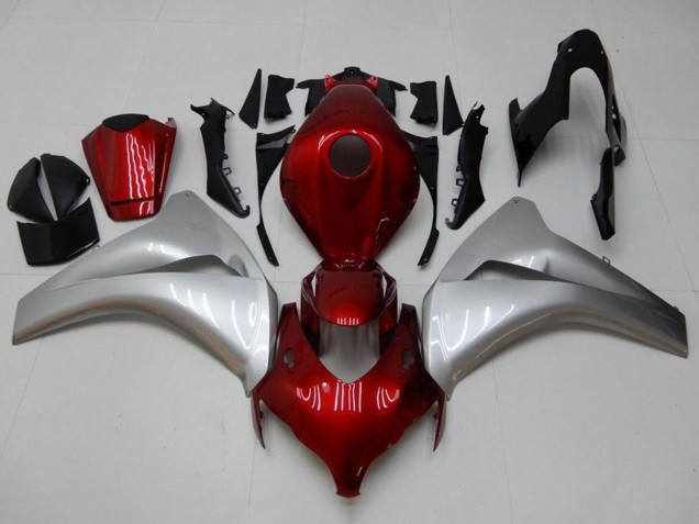 2008-2011 Silver Maroon Red Honda CBR1000RR Motorcycle Fairings