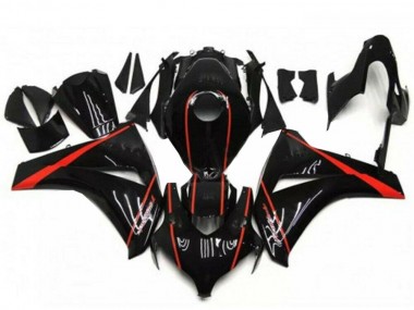 2008-2011 Glossy Black Red Honda CBR1000RR Motorcycle Fairings