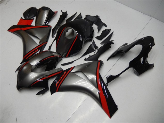 2008-2011 Grey Red Glossy Black Honda CBR1000RR Motorcycle Fairing