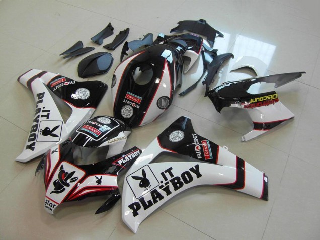 2008-2011 White Red Glossy Black Playboy Honda CBR1000RR Motorcycle Fairings