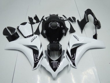 2008-2011 White Glossy Black Honda CBR1000RR Motorcycle Fairings Kit