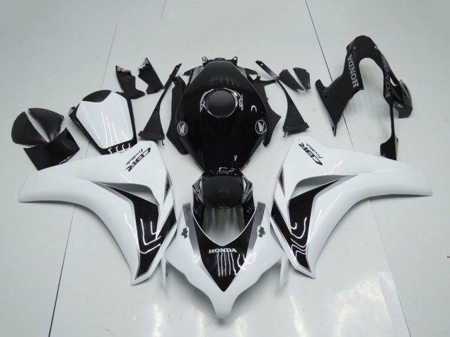 2008-2011 White Glossy Black Honda CBR1000RR Motorcycle Fairings Kit