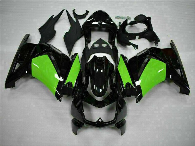 2008-2012 Glossy Black Green Kawasaki EX250 Motorcycle Fairings