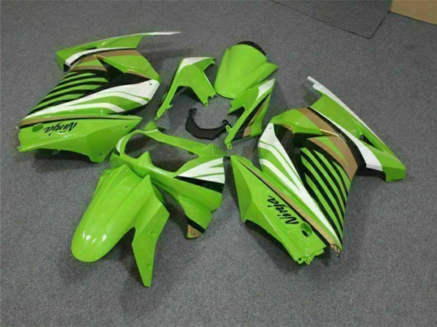 2008-2012 Green White Black Kawasaki EX250 Motorcycle Fairing