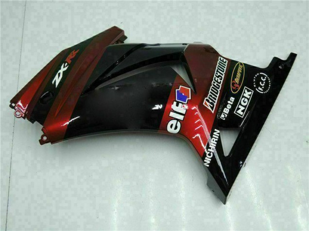 2008-2012 Glossy Black Maroon Red Kawasaki EX250 Motorcycle Fairings