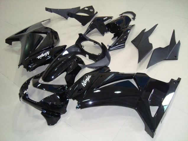 2008-2012 Glossy Black White Ninja Kawasaki ZX250R Motorcycle Fairings